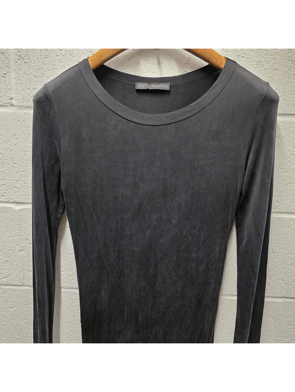 Fine by Superfine Snug Dress in Black Mineral S Small